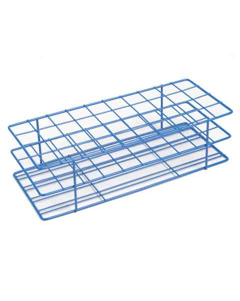 Coated Wire Rack - Fits 22-25mm Tubes, 40-Well, Blue