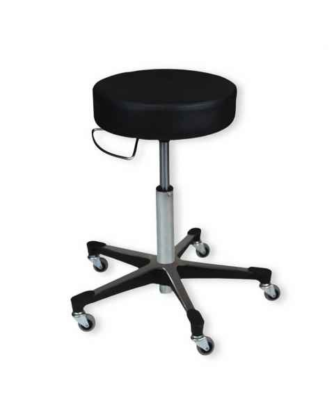 Blickman Model 1210 Hand Operated Pneumatic Exam Stool with 5-Leg Aluminum Base