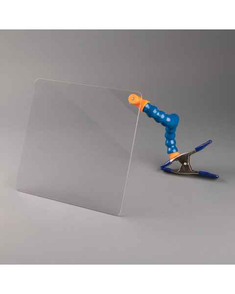 Poltex 12FLEXBIO-CL Flex Neck Biohazard Shield, 12" Width - Clamp Mount
