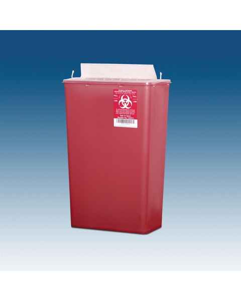 14 Qt. Horizontal Sharps Container Red