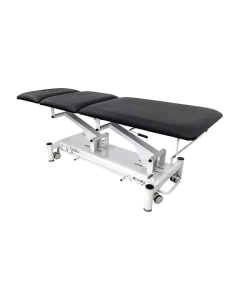 CanDo® 15-4295 Quickship Hi-Lo Treatment Table with 3 Section, Black Vinyl Top