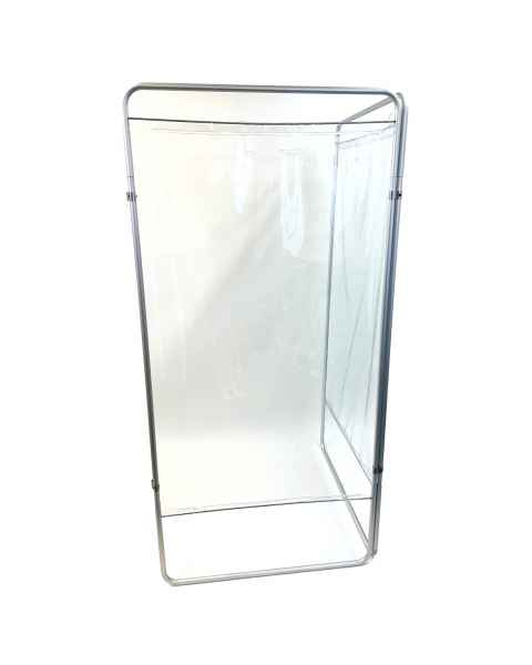 OmniMed 153901_CL King Economy Protection Screen with U-Hinge and Clear Vinyl Panel - 2 Section