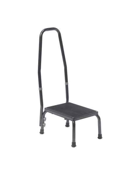CanDo® 16-1710 Foot Stool with Hand Rail, Right Angle View