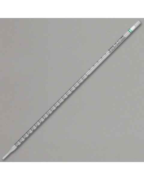 2mL Plastic Serological Pipettes - 275mm - Green Striped Color Coded