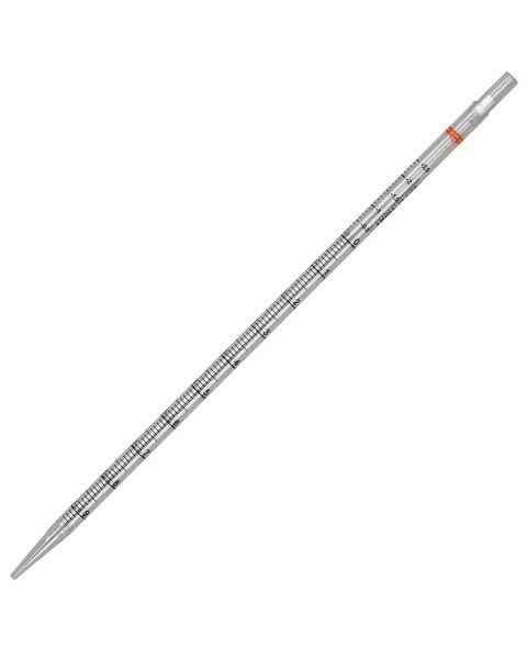 Globe Scientific #1762 10mL Diamond Essentials Serological Pipettes - Standard Tip - 345mm - Orange Striped Color Coded - Sterile