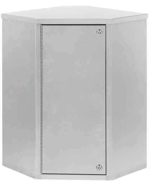 Corner Narcotic Cabinet, Single Door, Double Lock - 24" H x 24" W x 8" D