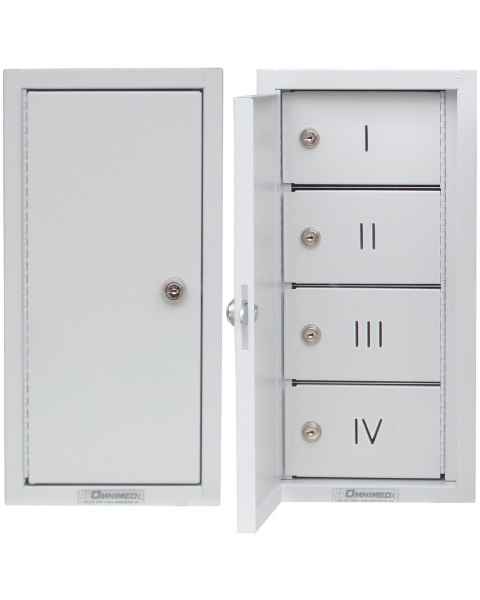 Segmented Narcotics Cabinet - Compartment Labeled I-IV