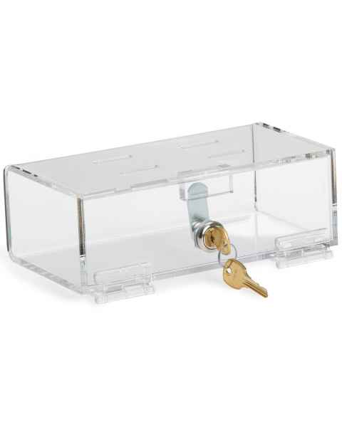 Small Clear Acrylic Refrigerator Lock Box with Key Lock