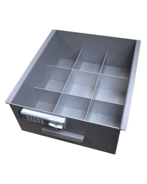 Model 183037 Omni Drawer Dividers for Large Aluminum Refrigerator Lock Box (Image shown Drawer with E-Lock not included)