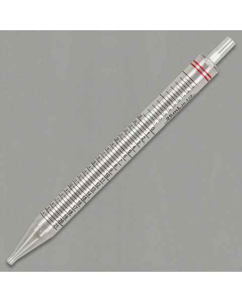 25mL Shorty Serological Pipette - 230mm - Red Striped Color Coded - Sterile