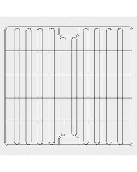 Belintra 1903100047E Perfo-Safe&reg; 304 Stainless-Steel Wire Shelf for Double DIN Closed Stericart, 25