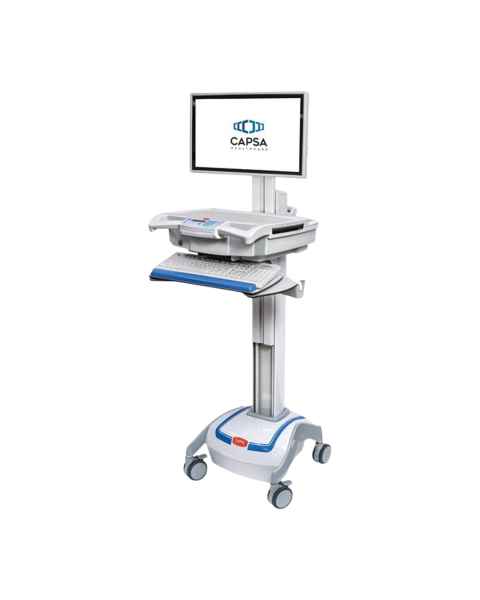 Capsa 1975076 M38e Mobile Computing Workstation with Manual Lift (Monitor and Keyboard are Not Included)