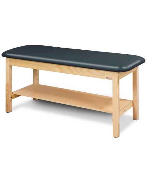 Clinton Model 200 Flat Top Classic Series Straight Line Treatment Table with Shelf