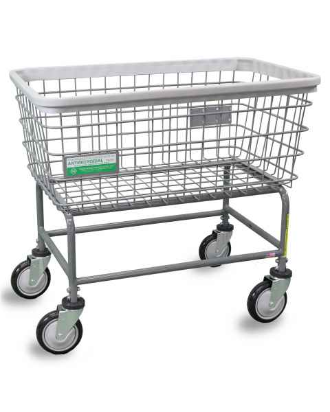 R&B Wire 200F/ANTI Antimicrobial Large Capacity Wire Laundry Cart - Cart Only