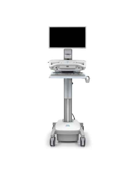 Capsa 207237 Trio™ LT Mobile Computing Workstation with Manual Lift - Front View (Monitor, Keyboard, and Mouse are Not Included)