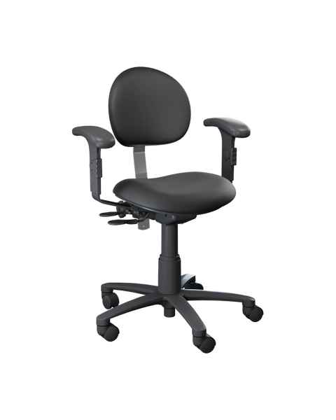 Brewer 21435BA Millennium Backrest Task Chair with Arm Rests - Blue Fog Upholstery