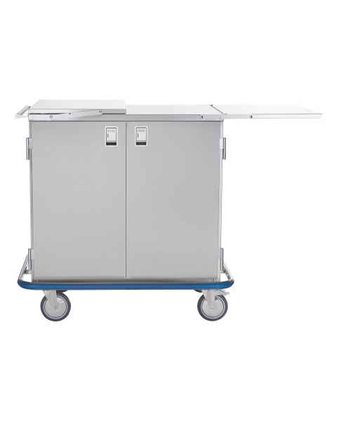 Blickman Stainless Steel Multi-Purpose Case Cart Model CCC2E-19 - Double Solid Doors & Extension Shelves