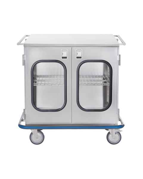 Blickman Stainless Steel Multi-Purpose Case Cart Model CCC2-19G - Double Glass Doors