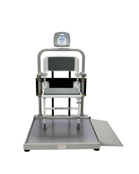 2500C Series Health o Meter Digital Wheelchair Ramp Scale with Fold Away Seat