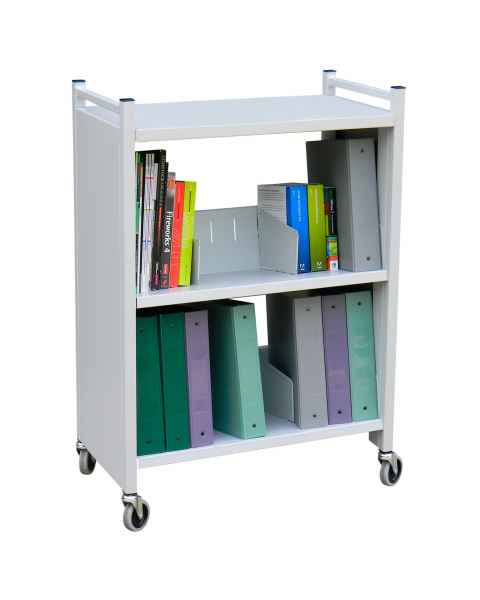 OmniMed 260510 Book Carrier Cart with 3" Smooth Glide Rubber Casters (contents not include)