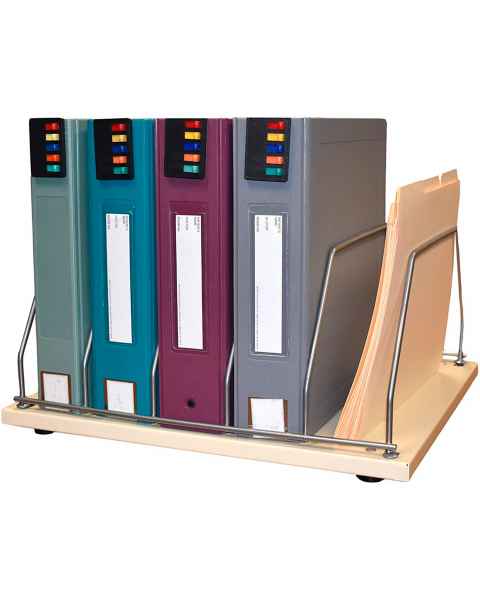 OmniMed 264003-5 Table Top Binder and Chart Storage Rack - 5 Capacity (contents not included)