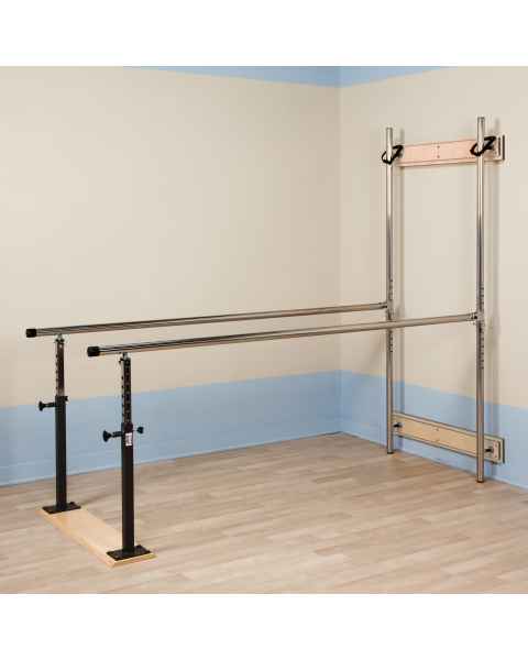 Clinton 03-3307 Wall Mounted Folding Parallel Bars - Deployed