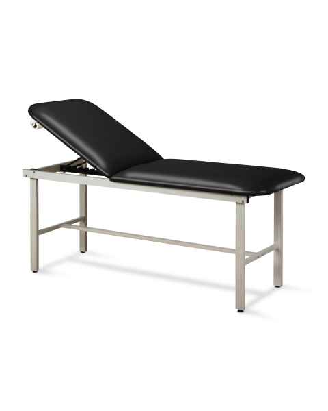 Clinton 3010-E Alpha Express Treatment Table with Adjustable Backrest - Black (Paper Roll is Not Included)