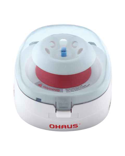 OHAUS 30134157 FC5306 Frontier™ 5000 Series Mini Centrifuge - Front View with 30129559 Rotor (Rotor is Sold Separately)