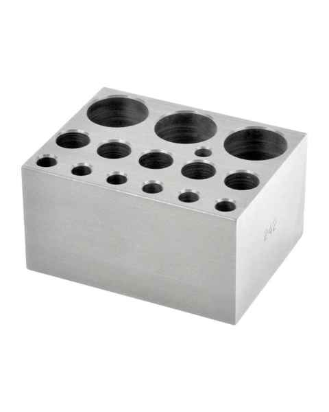OHAUS 30400156 Single Combination Module Block for HB Series Dry Block Heaters and Incubating Cooling Orbital Shaker - 6 x 6 mm, 5 x 12/13 mm, and 3 x 25 mm Test Tubes