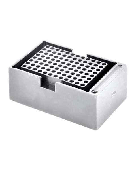 OHAUS 30400171 Double Module Block for HB2, HB4, and HB6 Dry Block Heaters - 96-Well PCR Plate (96 x 0.2 mL Tubes)