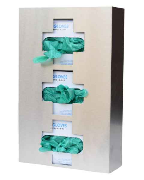 OmniMed 305337 Stainless Steel Medical Cross Triple Glove Box Holder