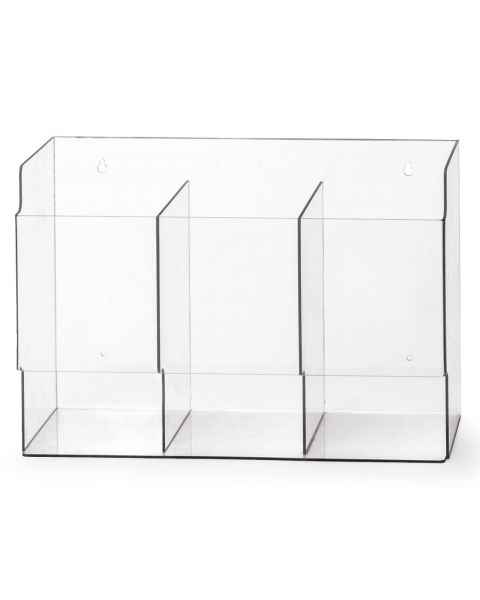 OmniMed 305393 Acrylic Triple Surgical Glove Box Holder