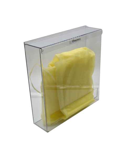 OmniMed Clear PETG Wall Mounted Single Gown Bulk Dispenser (The Gowns are Not Included)