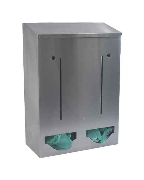OmniMed 307022 Stainless Bulk Dispenser - Double Compartment