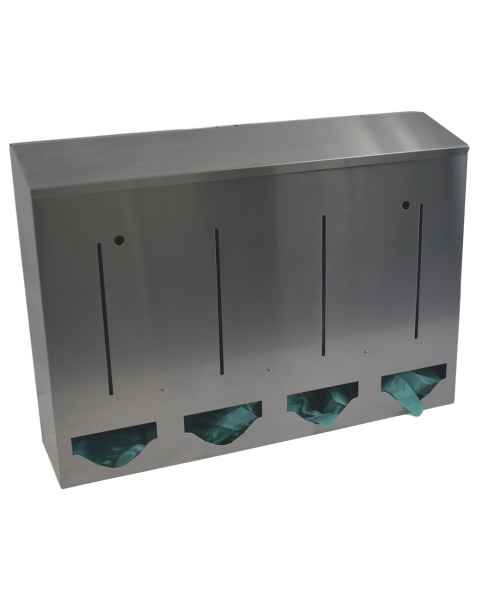 OmniMed 307024 Stainless Bulk Dispenser - Quad Compartment