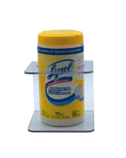 OmniMed 307301 Wall Mount Wipe Dispenser - Front View (Lysol Disinfecting Wipes Canister not Included)