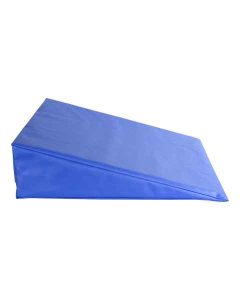 CanDo® 31-2001 Vinyl Covered Foam Wedge, 20" L x 22" W x 6" H, Royal Blue - Angle 1