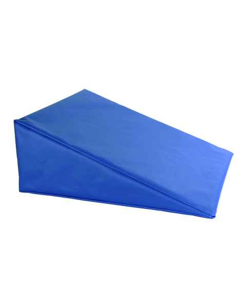 CanDo® 31-2002 Vinyl Covered Foam Wedge, 20" L x 22" W x 8" H, Royal Blue - Angle 1