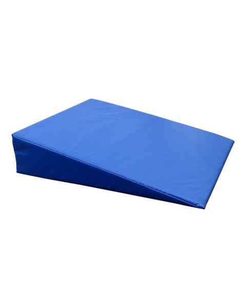 CanDo® 31-2003 Vinyl Covered Foam Wedge, 24" L x 28" W x 6" H, Royal Blue - Angle 1