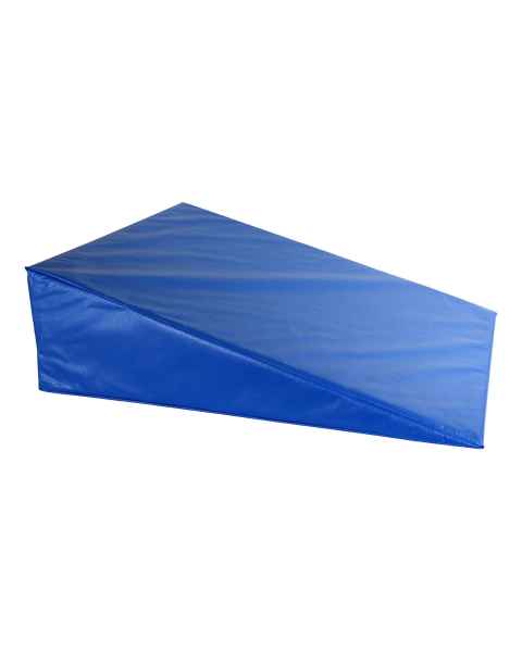 CanDo® 31-2004 Vinyl Covered Foam Wedge, 24" L x 28" W x 8" H, Royal Blue - Angle 1