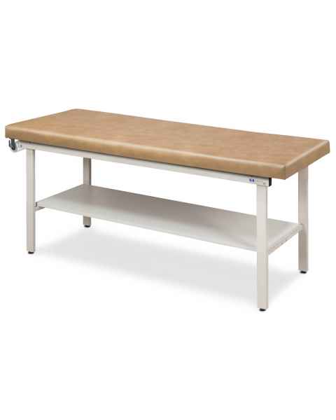 Clinton Model 3200 Flat Top Alpha-S Series Straight Line Treatment Table with Full Shelf