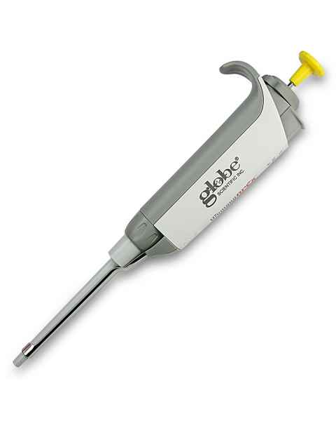 Globe Scientific 3351-50 Diamond® Apex™ Pipette - Single Channel Adjustable Volume 5 -50 uL - Fully Autoclavable