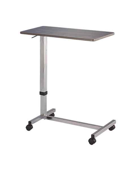 Blickman Model 3400 Overbed Table - Wood Grain with One-Touch Adjustment