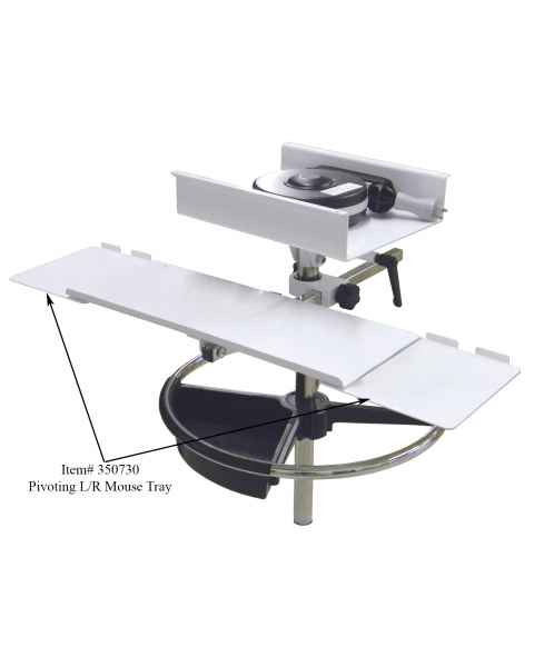 Optional Pivoting L/R Mouse Tray