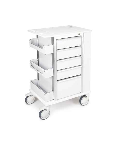 OmniMed 351003 Phlebotomy Cart with 5 Drawers and Key Lock