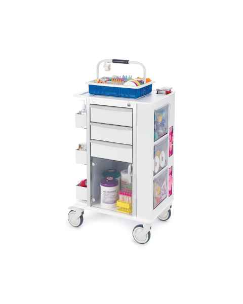 OmniMed 351005 Phlebotomy Cart with 3 Drawers and Key Lock (The Items are Not Included)