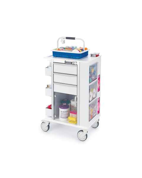 OmniMed 351006 Phlebotomy Cart with 3 Drawers and E-Lock (The Items are Not Included)