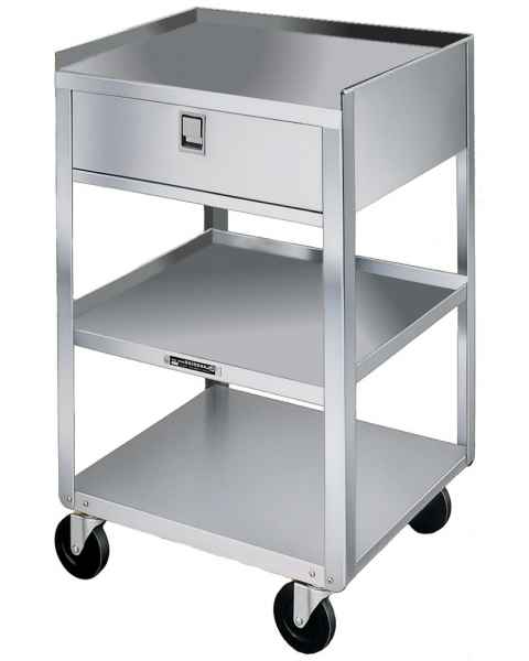 Lakeside Stainless Steel Utility Tables - One Drawers - Three Shelves