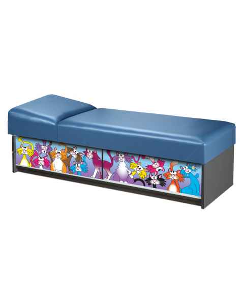 Clinton 3770-10-C Crazy Cats Kid Couch with Sliding Doors & Non-Adjustable Pillow Wedge