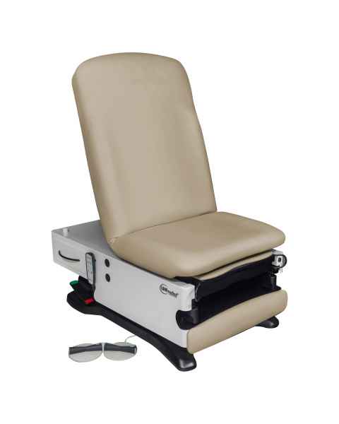 Model 4040-650-300 ProGlide300+ Power Exam Table with Power Hi-Lo, Power Back, WheelBase, Foot Control and Programmable Hand Control - Creamy Latte